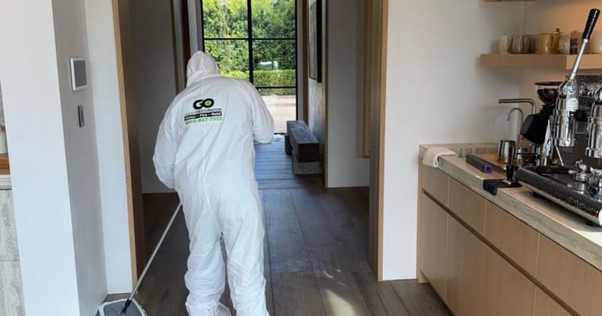 fire damage restoration work by Go Green Restoration