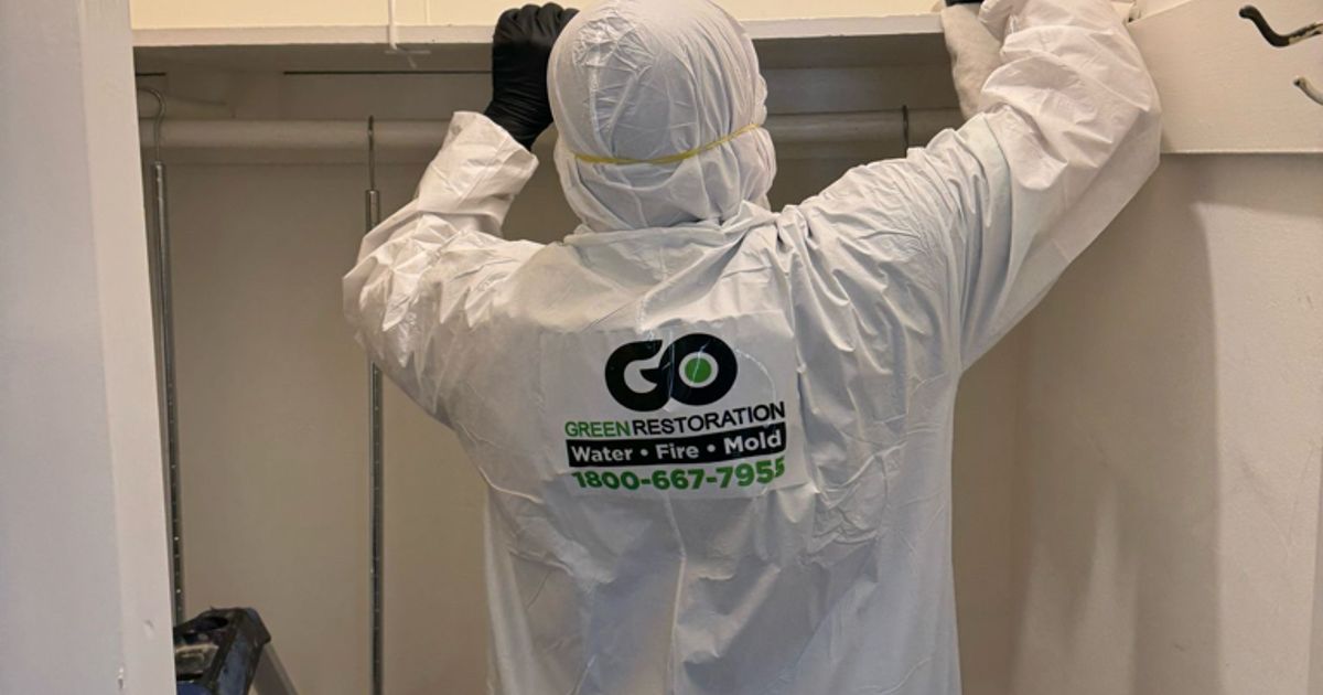 fire damage restoration work by Go Green Restoration