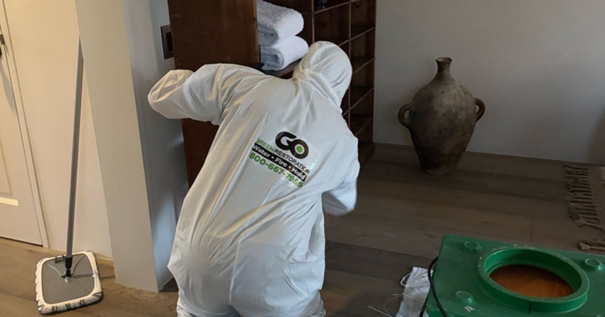 fire damage restoration work by Go Green Restoration
