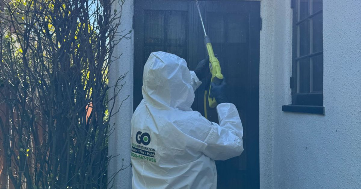 fire damage restoration work by Go Green Restoration