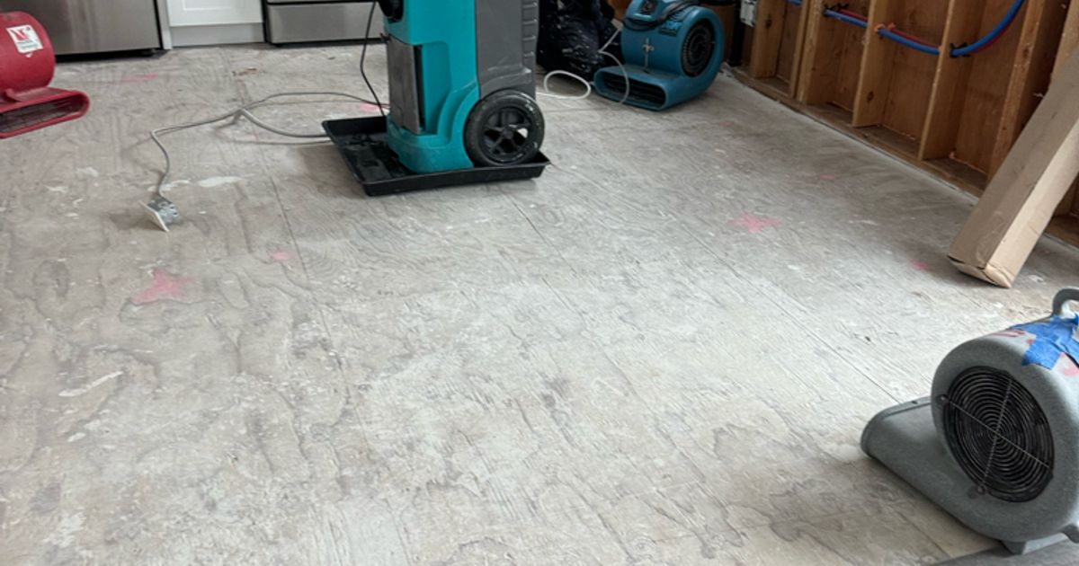 water damage restoration work by Go Green Restoration