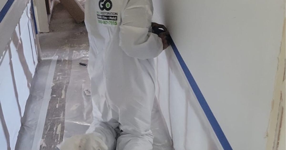 water damage restoration work by Go Green Restoration